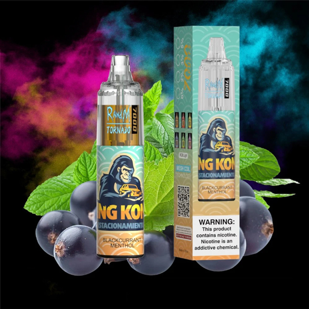 RandM Tornado 7000 Blackcurrant Menthol 5% nic