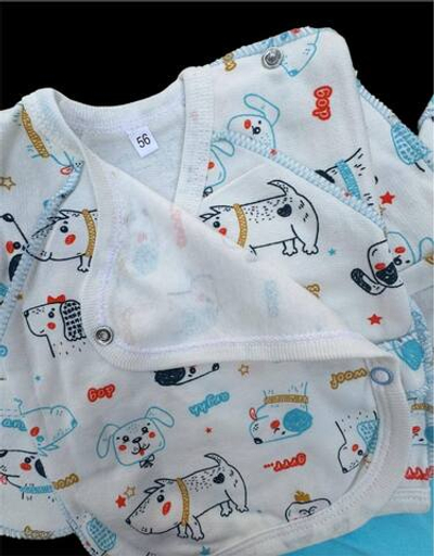 Комплект 3в1: сорочечка, повзунки, шапочка "Песики", футер ТМ "UA" (56 см)