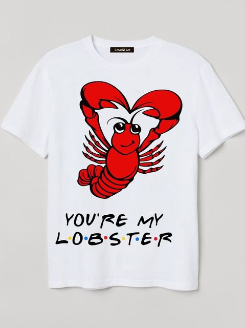 Футболка жіноча біла Lobster Love&Live