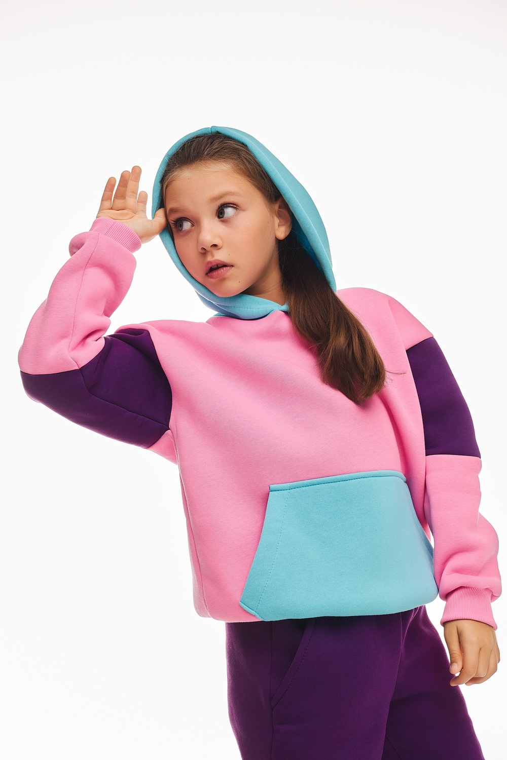 Детский спортивный утепленный костюм Kindamor Snug Princess Purple/Pink, флис для девочки