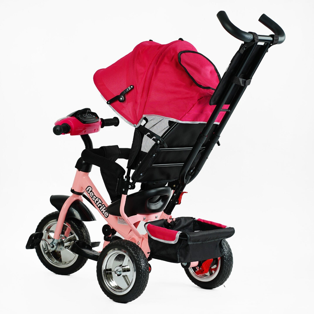 Дитячий триколісний велосипед Best Trike 6588 піна/фара, з батьківською ручкою