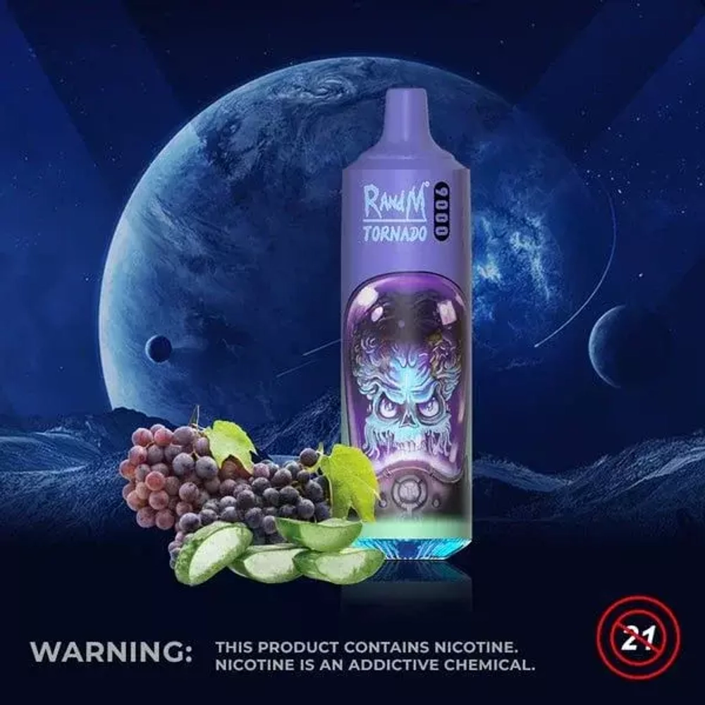 RandM Tornado 9000 Aloe Grape 5% nic