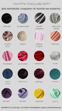 Анатомический матрас на кушетку плюш-велюр