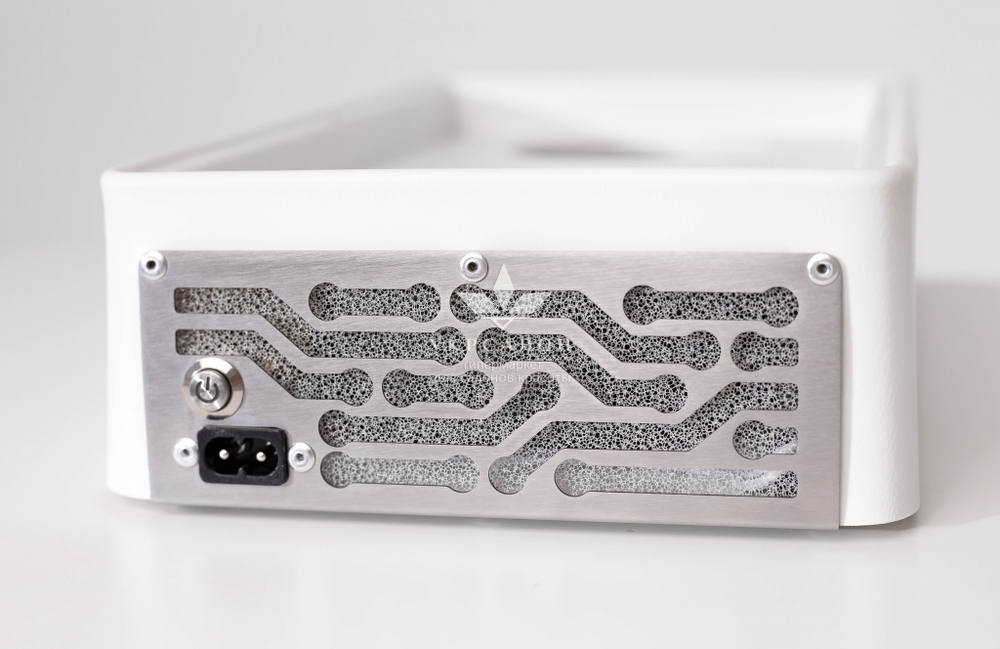 Вытяжка для маникюра настольная Ulka Nano, цвет белый (сетка металлик)