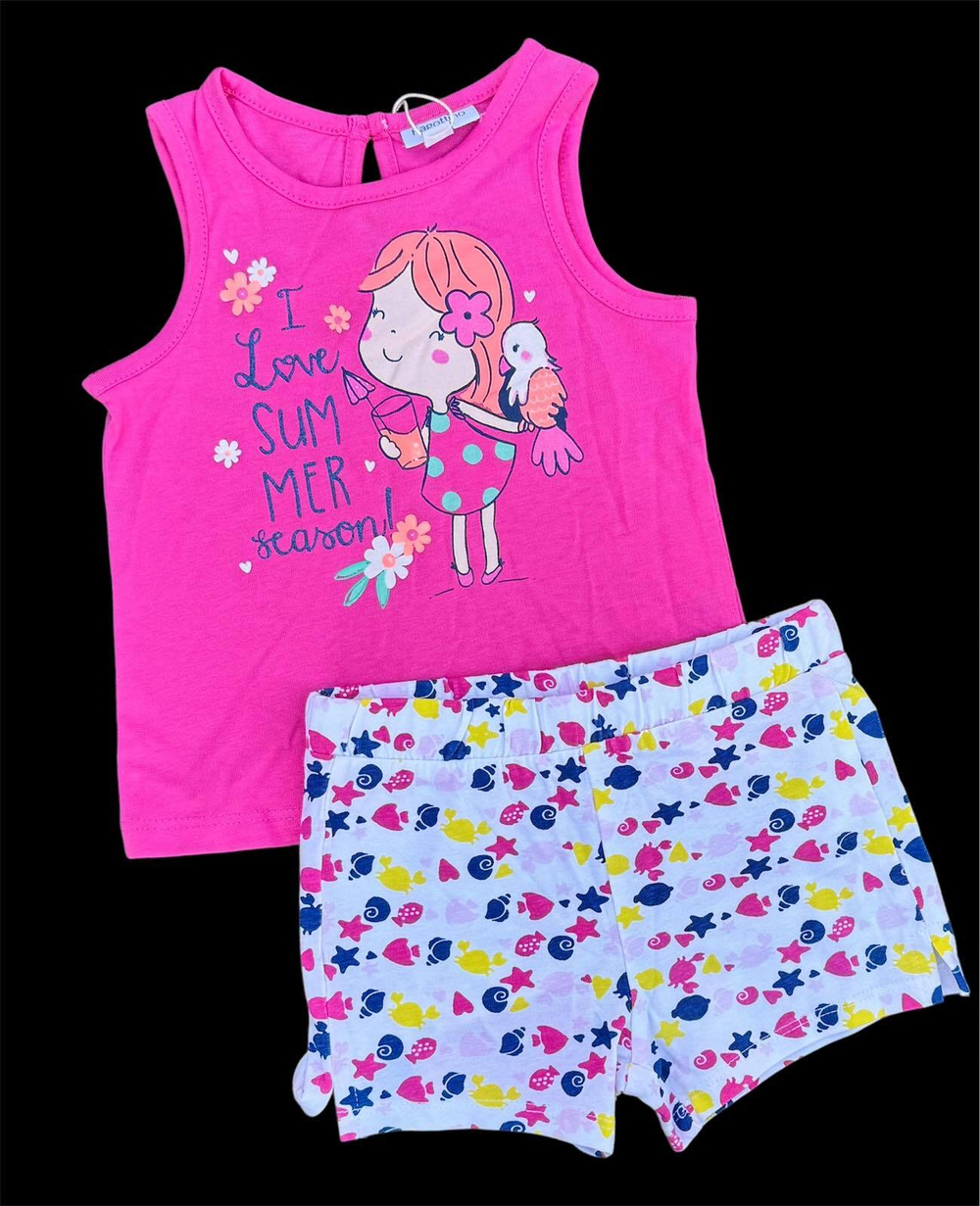Костюм 2в1: майка, шорти "I love Summer", бавовна ТМ "OVS" (74-80 см)