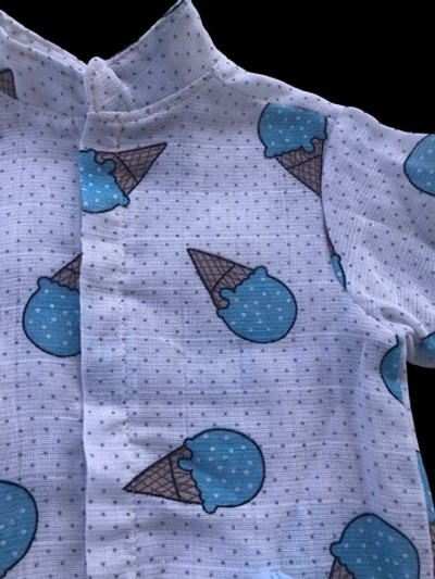 Костюм 2в1: теніска, шорти "Морозиво", муслін ТМ "P4" (98 см)