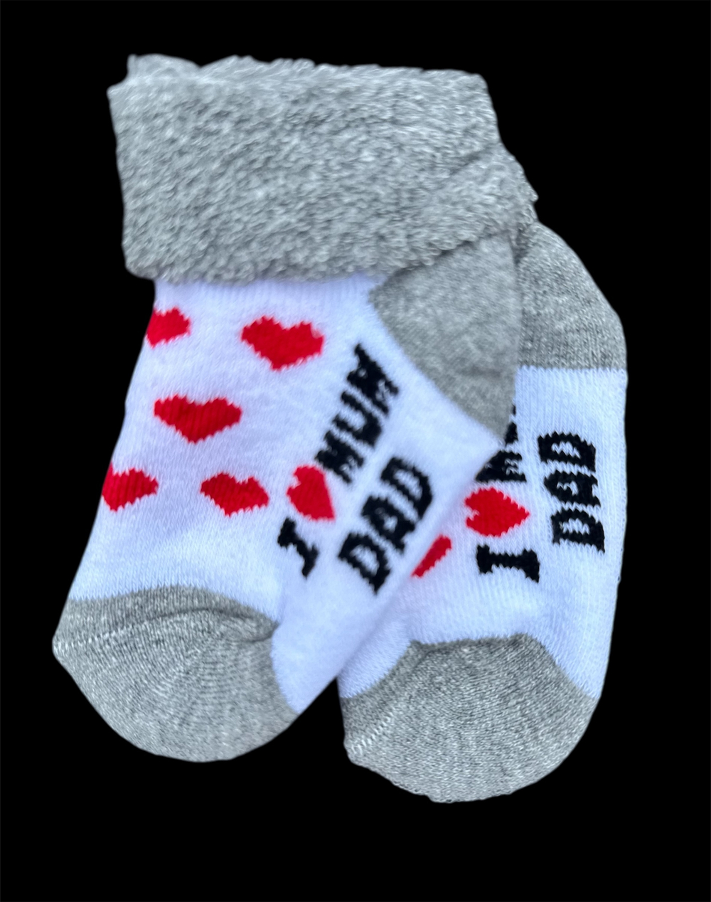 Шкарпетки "I love mum&dad", махра ТМ "Eslayn" (3-12 міс)