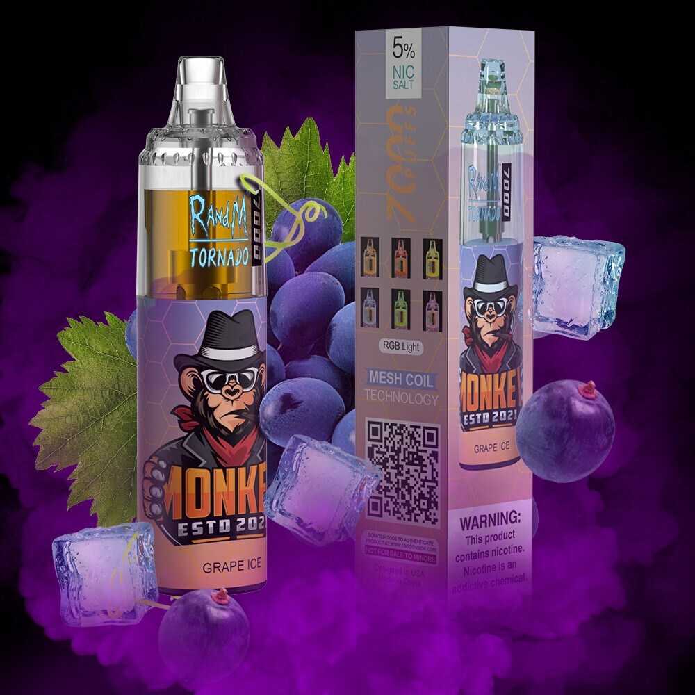 RandM Tornado 7000 Grape Ice 5% nic