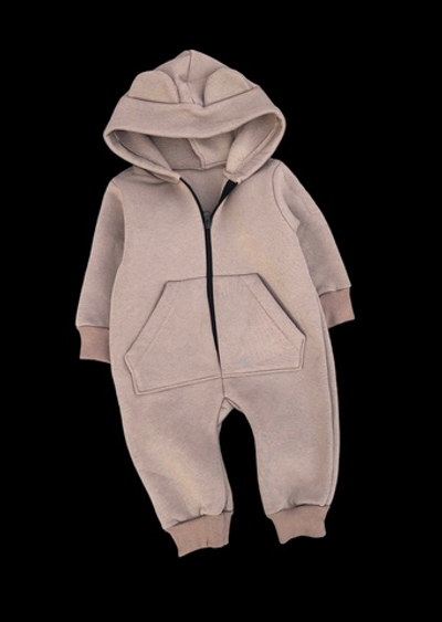 Комбінезон (ромпер) з капюшоном «Ведмедик», трьохнитка з начосом ТМ "Ua"