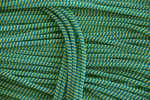 Канітельний шнур  золото / бірюза 3,5 мм