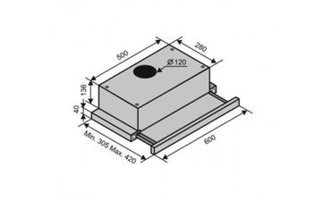 Витяжка VENTOLUX GARDA 60 BK (620) SLIM