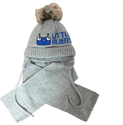 Шапочка з шарфом "Little Aliens", акрил ТМ "Grans" (р. 46-48)