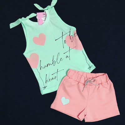 Костюм 2в1: майка, шорти, бавовна, двунитка "Bebico"