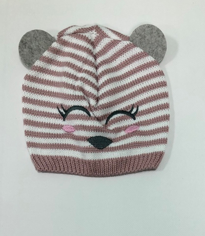 Шапочка "Мишеня", акрил, люрекс ТМ "Alex" (р. 44-48)