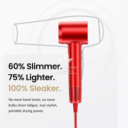 Фен Laifen профессиональный с ионизацией, 1 насадка, красный