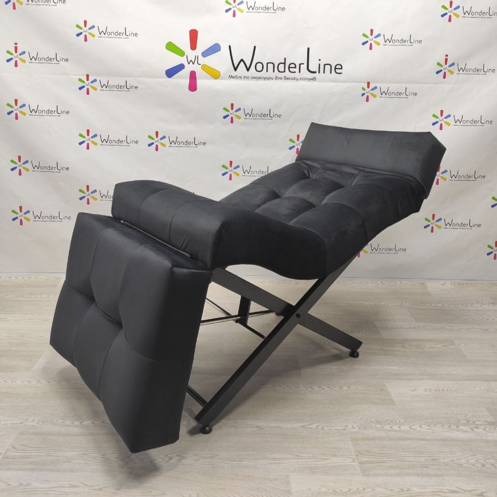 Анатомічна кушетка Tertio 2 Black для лешмейкерів та бровістів