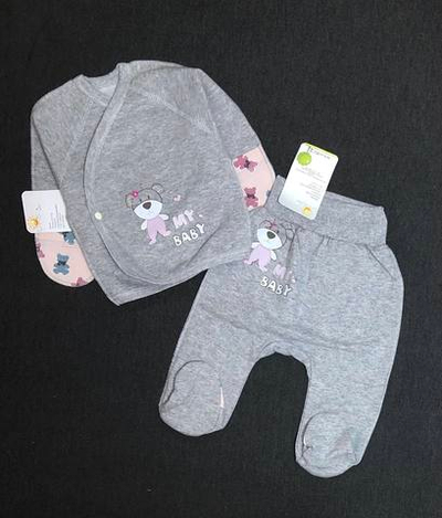 Комплект 2в1: сорочечка, повзунки "Принт", футер ТМ “Happy ToT” (62 см)