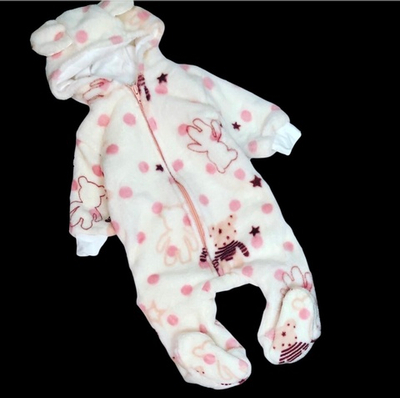 Комбінезон (ромпер) з капюшоном "Ведмедики", велсофт, бавовна ТМ "P4"