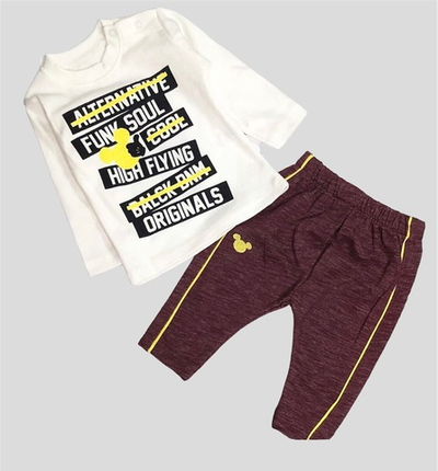 Костюм 2в1: лонгслів, штани "Cool", бавовна, двунитка ТМ "Hippil" (68 см)