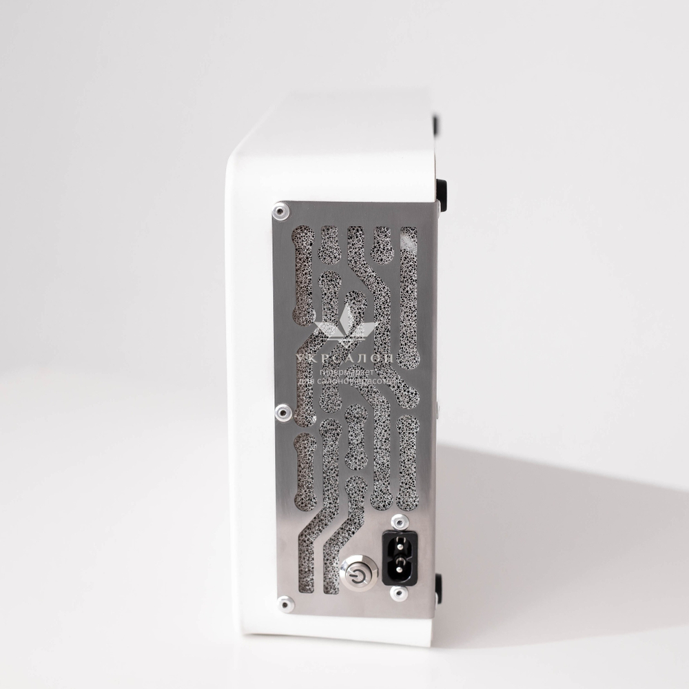 Вытяжка для маникюра настольная Ulka Nano, цвет белый (сетка металлик)