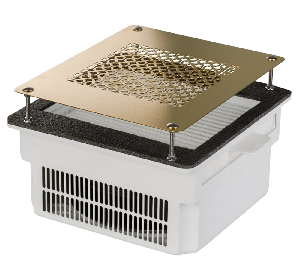 Врізна манікюрна витяжка з HEPA фільтром Teri 800, колір білий (сітка золота)