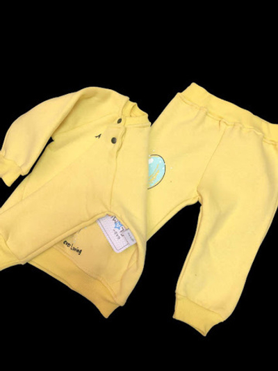 Костюм 2в1: світшот, штани "Little Princess" трьохнитка з начосом TM "Flamindo" (86 см)