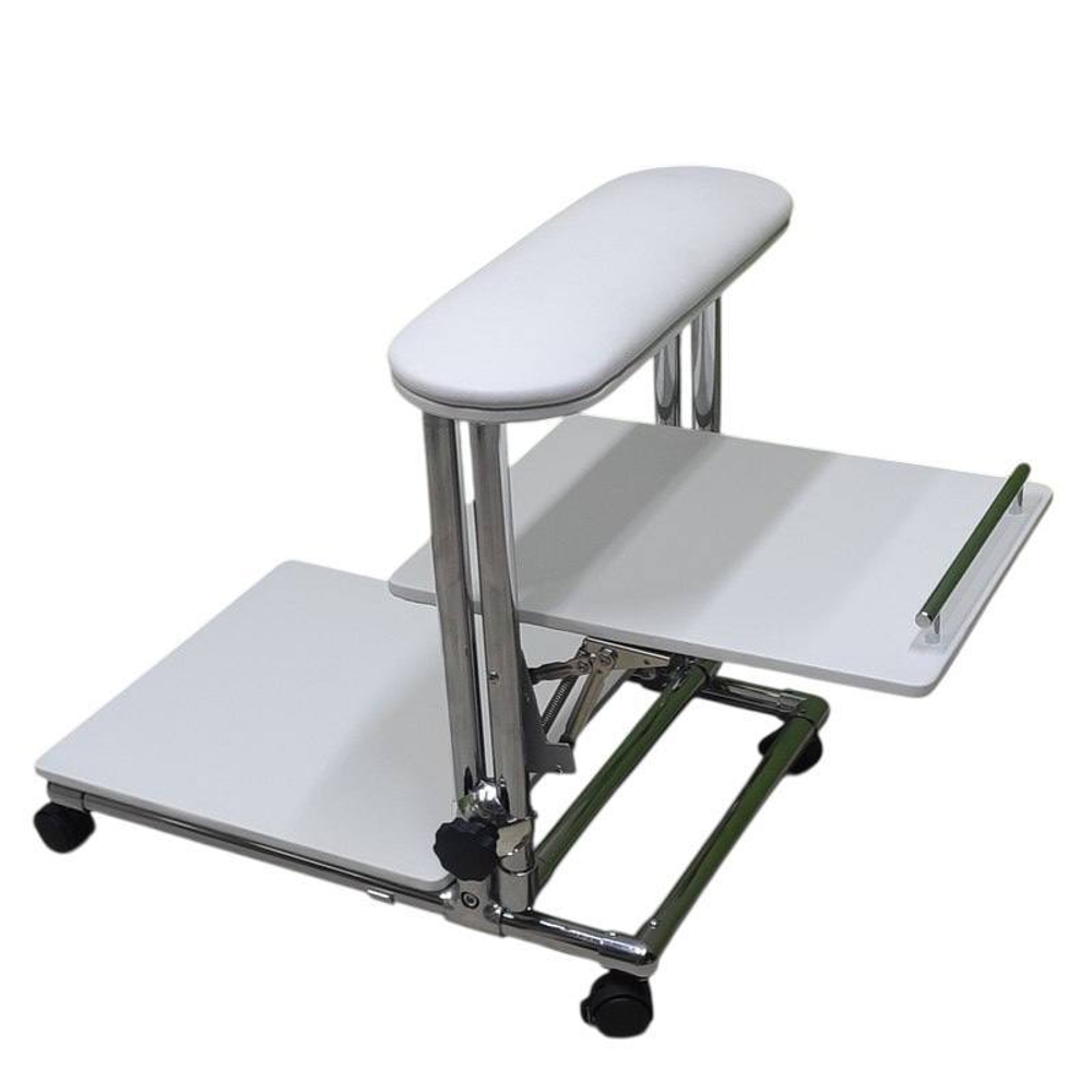 Подставка для педикюра Tertio 2 в 1 с низкой полкой на колесиках