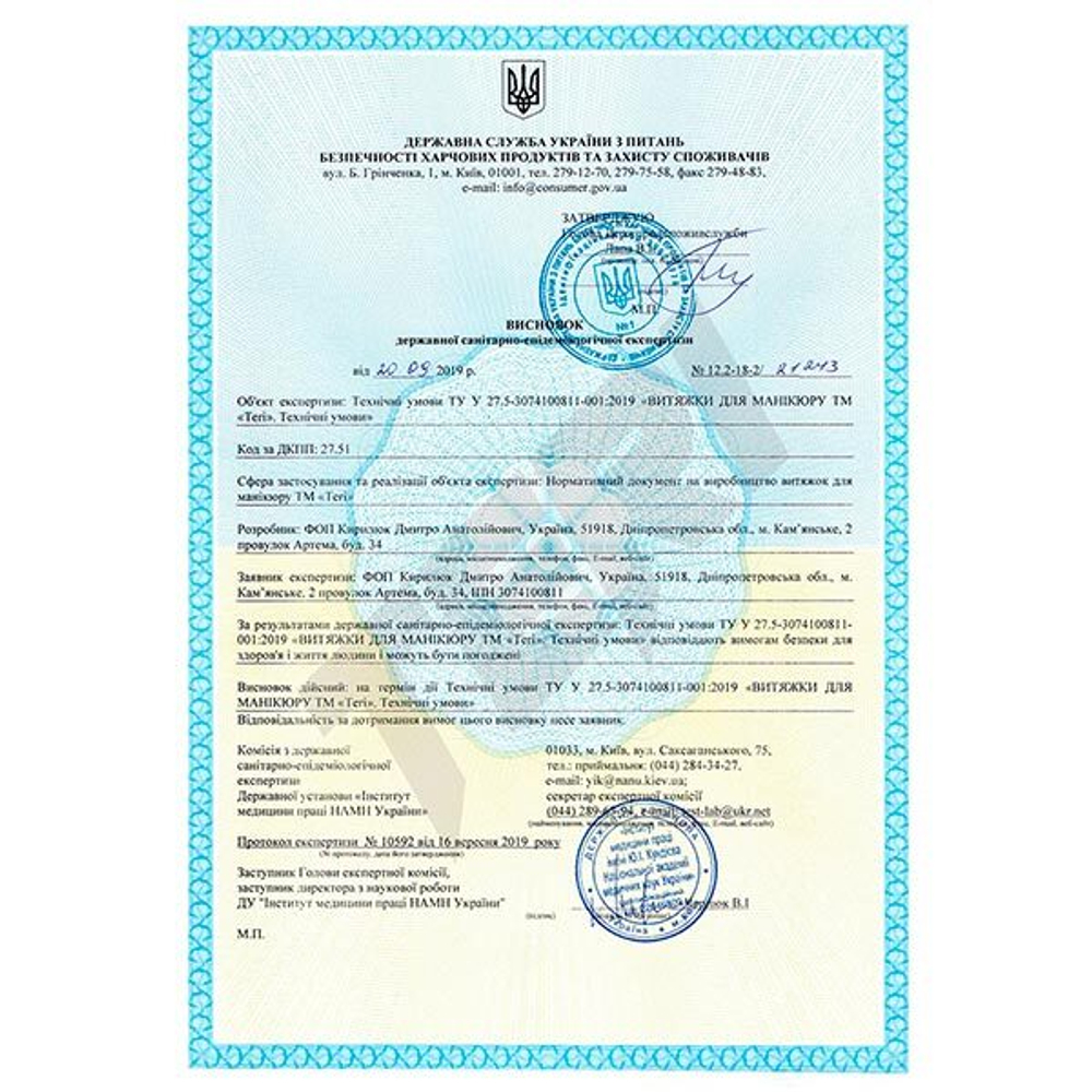 Настольная маникюрная вытяжка с HEPA фильтром Teri Diamond, цвет белый (сетка белая)