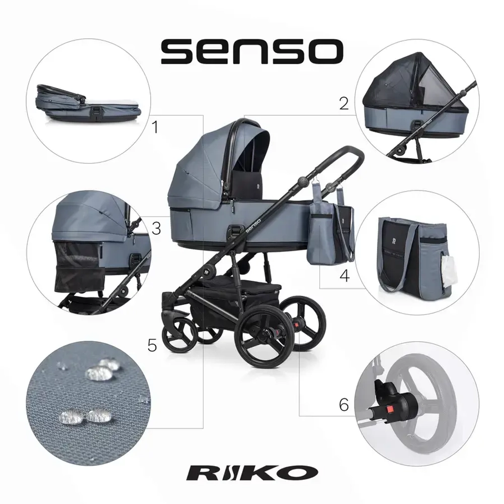 Универсальная коляска 2 в 1 Riko Senso