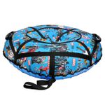 Надувные санки-ватрушки  для катания с горки "Марвел blue" диаметр 100 см. (Оксфорд, ПВХ)