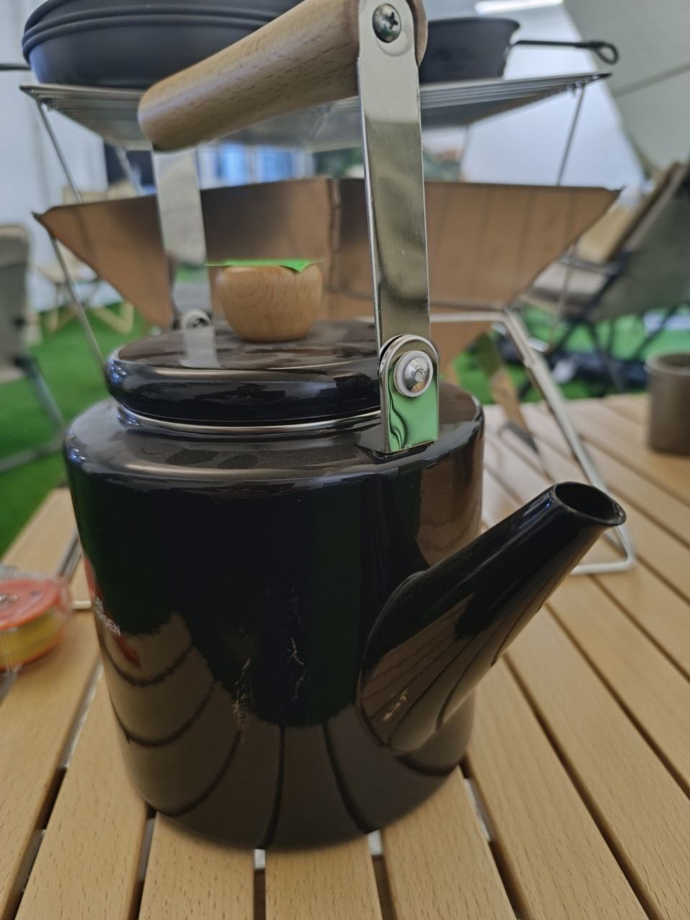 Чайник походный черный