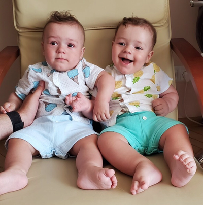 Костюм 2в1: теніска, шорти "Ананас", муслін ТМ "P4"