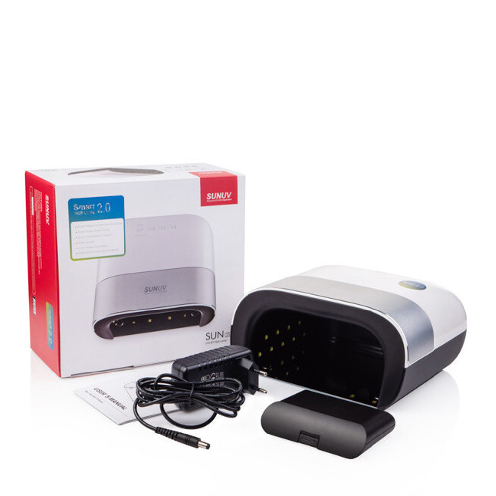 Лампа с аккумулятором для маникюра LED+UV Sun 3s нового поколения с кварцевыми диодами (оригинал), 48W