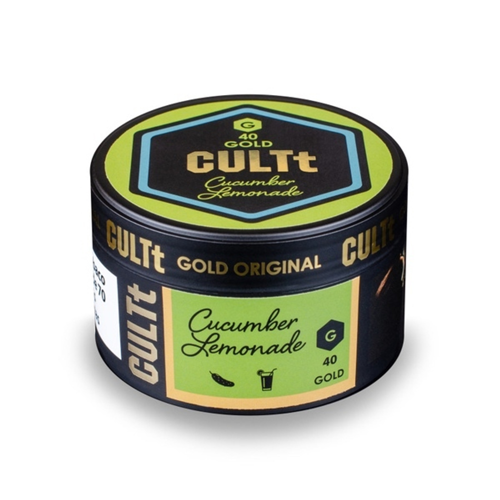 Табак CULTt Gold G40 Cucumber Lemonade (Культ Огуречный Лимонад) 100г