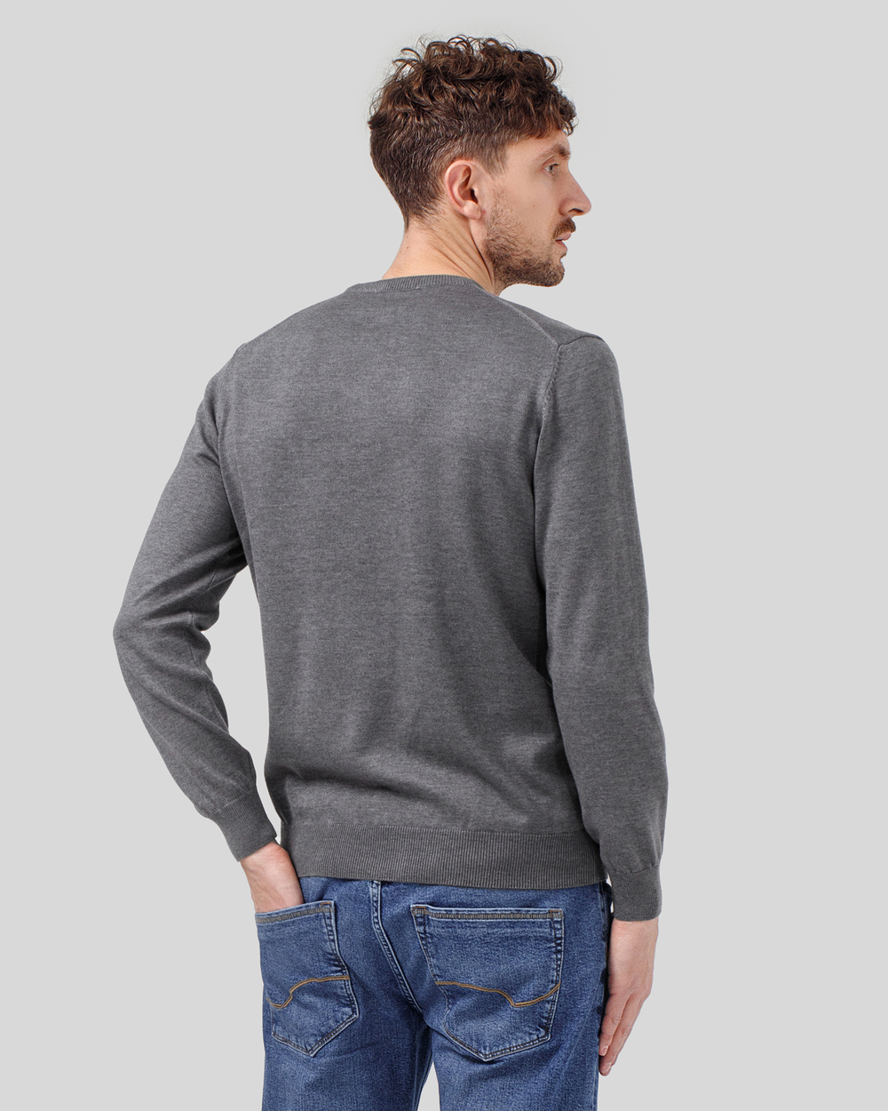 Джемпер чоловічий світло-сірий (арт. 7662300204)