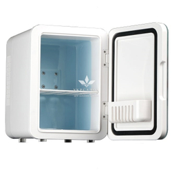 Мини холодильник для косметики, мраморный, 2 в 1 "Охлаждение + Нагрев", 4л