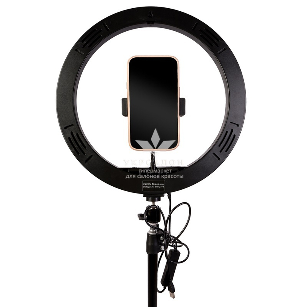 Кольцевая лампа Elexy 36 RGB c функцией работы от повербанка