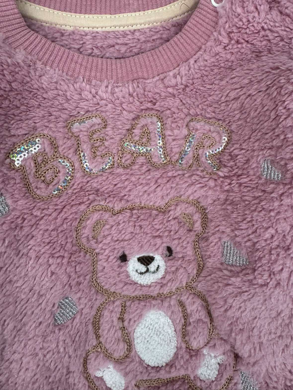 Костюм 2в1: світшот, штани "Bear" набивна махра, трьохнитка з начосом TM "Mini Clup"