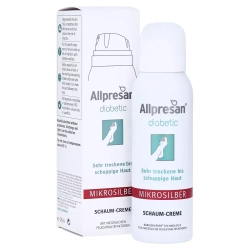 Крем-піна при лущенні та сухій шкірі стоп діабетиків allpresan diabetic microsilber