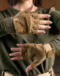 Рукавички тактичні без пальців койот (арт. 9062200202)
