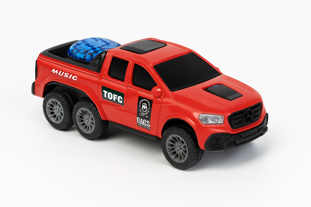Игрушечная машинка с музыкой и светом, 6 колёс, для детей от 3 лет
