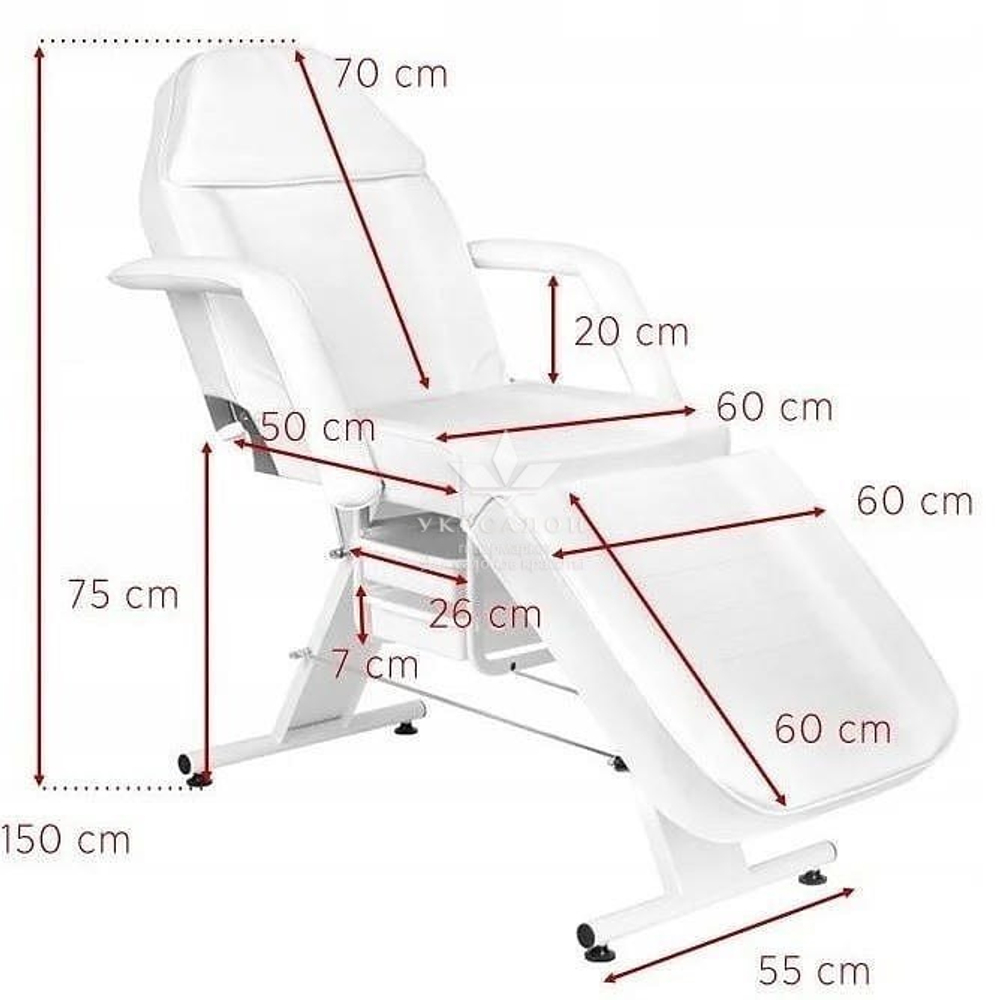 Косметологічна кушетка a-205 бежева