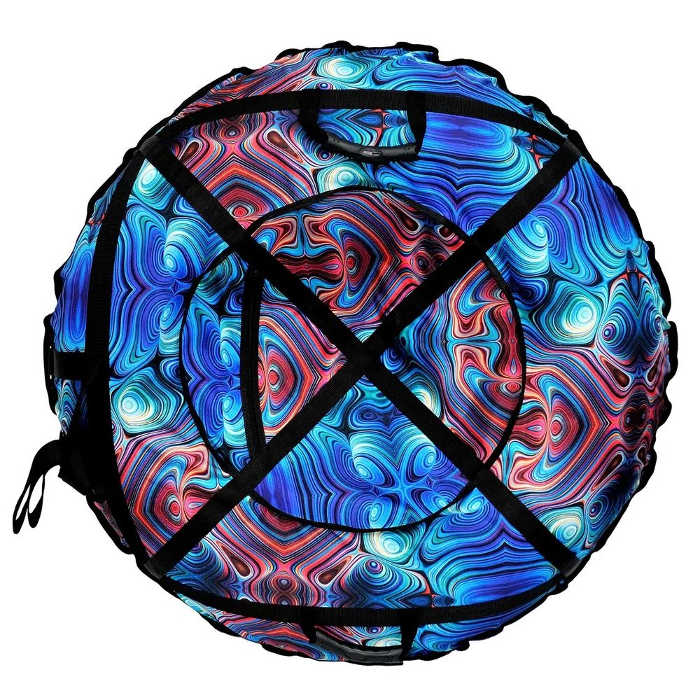 Надувные санки-ватрушки "Калейдоскоп" диаметр 100 см. (Оксфорд, ПВХ)