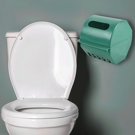 Тримач пластиковий для туалетного паперу настінний зелений/DRK