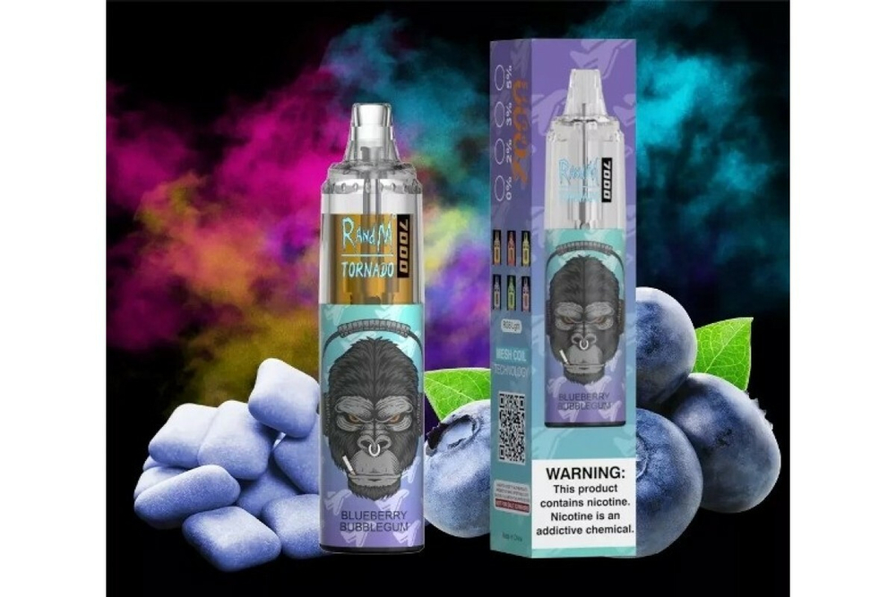 RandM Tornado 7000 2% Blueberry Bubblegum