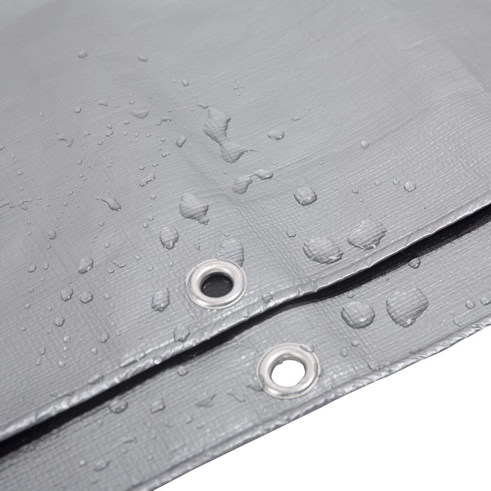 Тент 2х7 от дождя и снега 210г./м2 (серый/коричневый). Усиленные края.