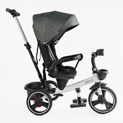 Детский трехколесный велосипед Best Trike Marco 9155 PU, складной руль, музыкальная фара, с родительской ручкой