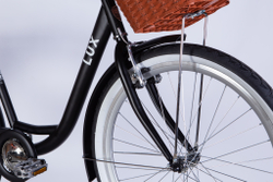 Велосипед городской 26 дюймов Dorozhnik Lux Velosteel 2025 с корзиной и багажником, рама 17"