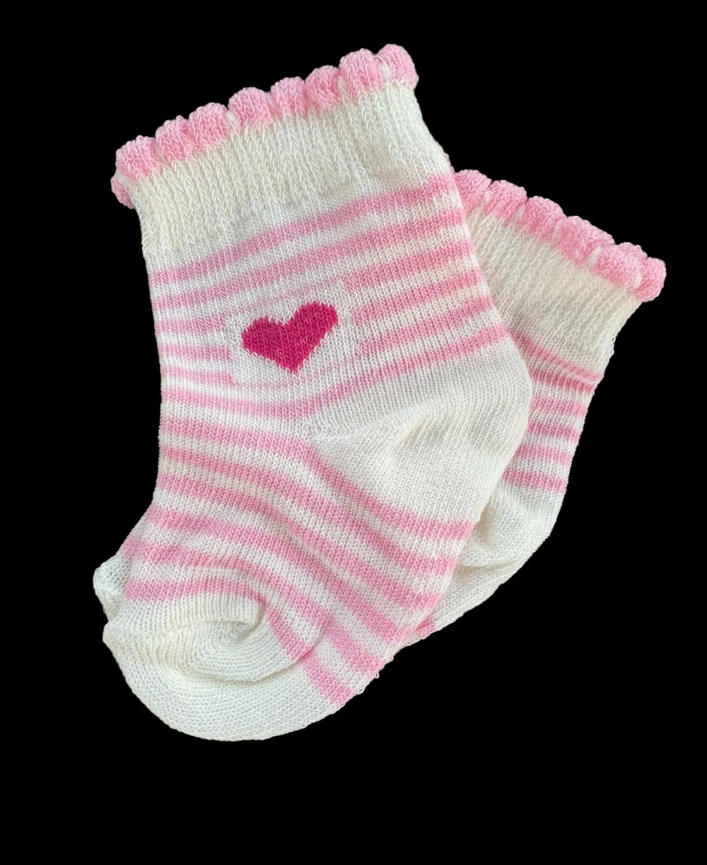 Шкарпетки "Полуничка", котон ТМ "Karatepe socks" (0-6 міс)