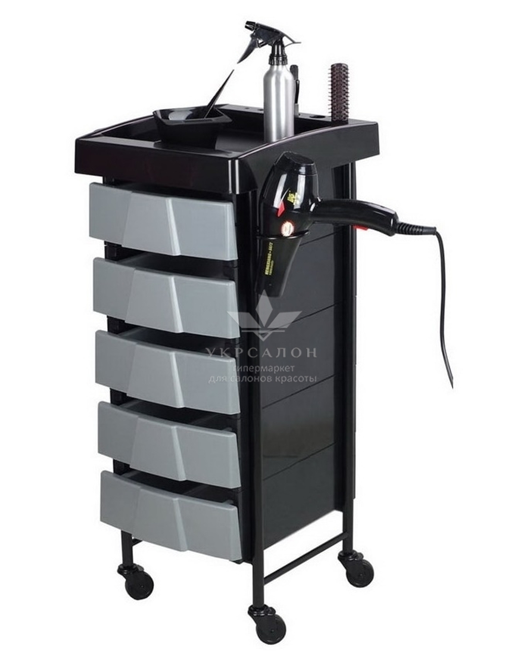 Парикмахерская тележка Pomocnik DUO Grey